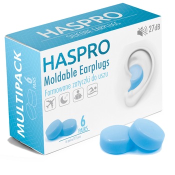 Set 12 dopuri de urechi, Haspro, Mold 6P, Silicon, Reutilizabil, Hipoalergic, Albastru Set 12 dopuri de urechi, Haspro, Mold 6P, Silicon, Reutilizabil, Hipoalergic, Albastru