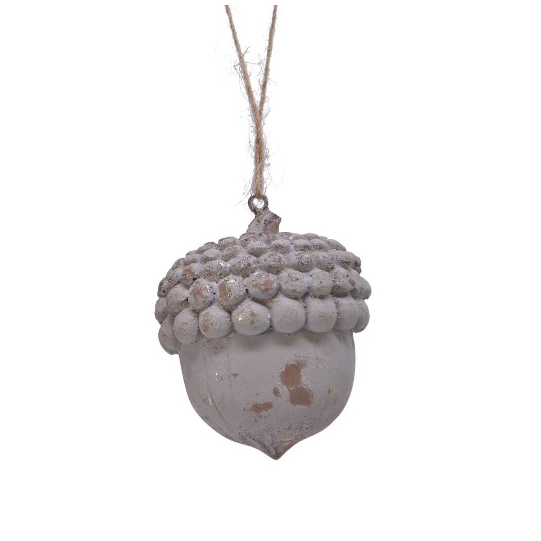 Ornament cu agatatoare, ghinda, 8 cm