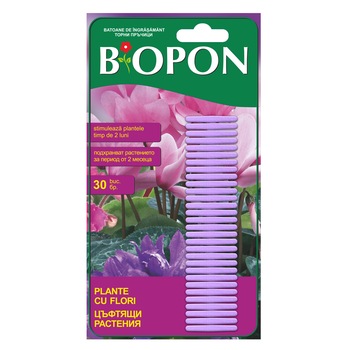 Ingrasamant Plante cu Flori Sticks 30 buc Biopon Ingrasamant Plante cu Flori Sticks 30 buc Biopon