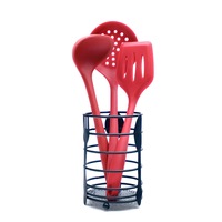 Set ustensile de bucatarie, polonic, paleta, spumiera, suport tacamuri