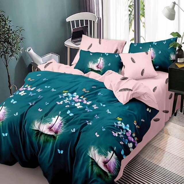 Lenjerie de pat dublu, bumbac satinat, Casa de Vis, R60-371