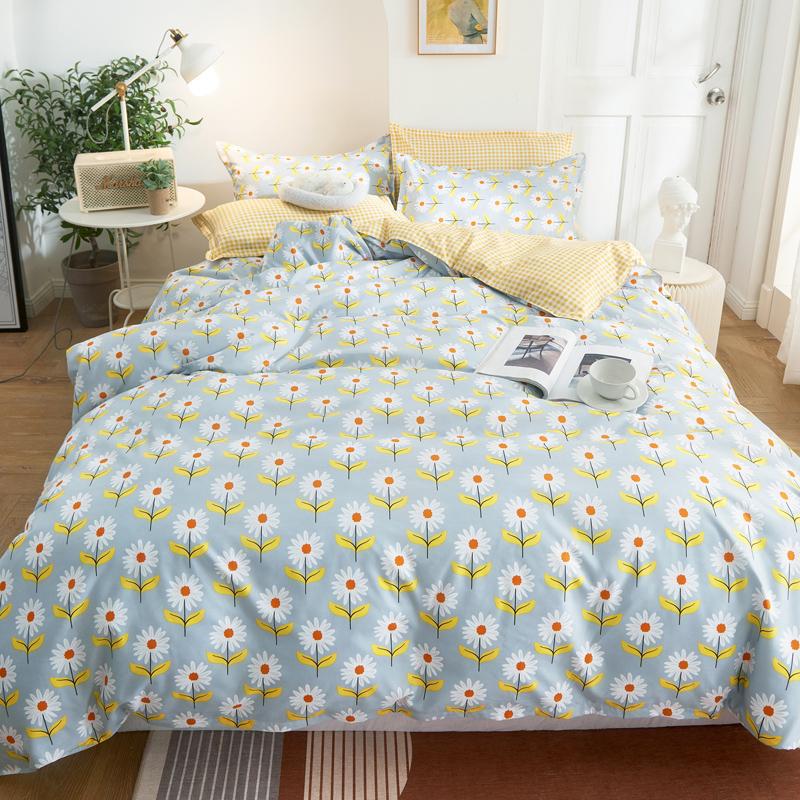 Set lenjerie de pat dublu, bumbac satinat, 4 piese, Casa de Vis, A50-485