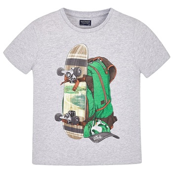 Tricou, Mayoral, cu maneca scurta, baieti, Gri, 162 CM Tricou, Mayoral, cu maneca scurta, baieti, Gri, 162 CM