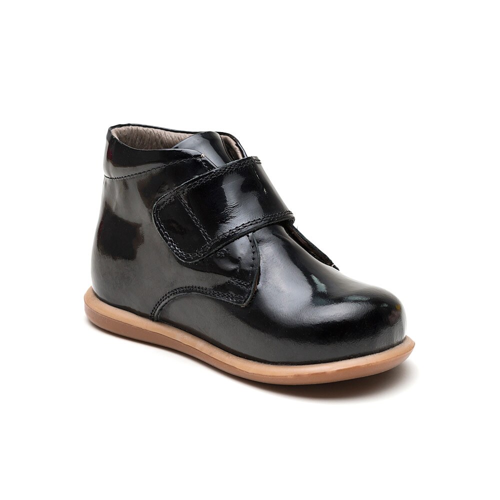 Ghete piele Kidopo Elegant, Negru lucios