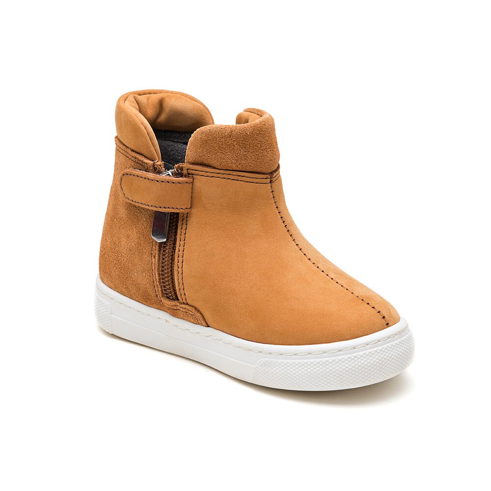 Ghete piele Kidopo Fancy marine, Camel