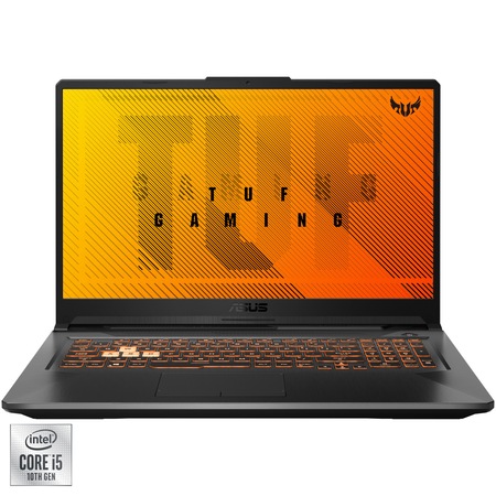 Laptop Gaming ASUS TUF F17 FX706LI cu procesor Intel® Core™ i5-10300H pana la 4.50 GHz, 17.3", Full HD, 144Hz, 16GB, 512GB SSD, NVIDIA® GeForce® GTX 1650 Ti 4GB, Free DOS, Bonfire Black - eMAG.ro