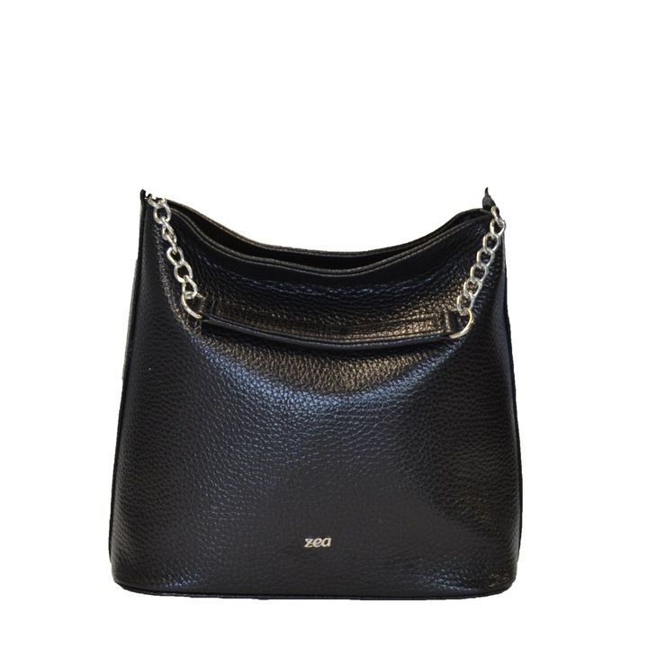 Geanta dama,Zea negru bizonat,32x14x32