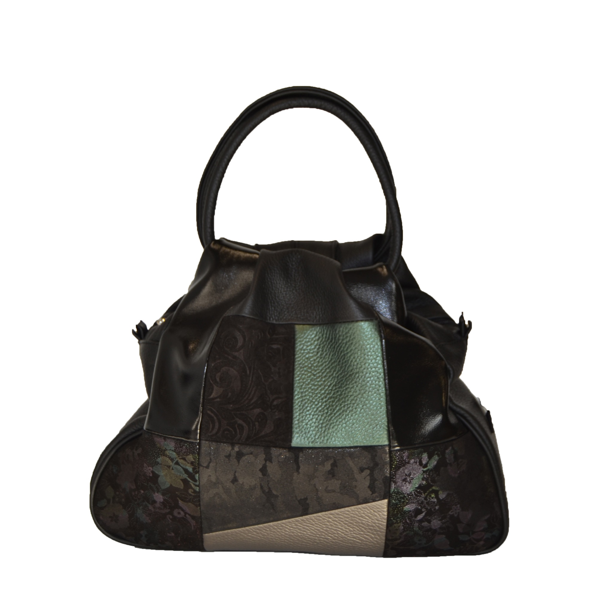 Geanta dama,Zea,negru ,casual, multicolor,2 manere,28x12x28