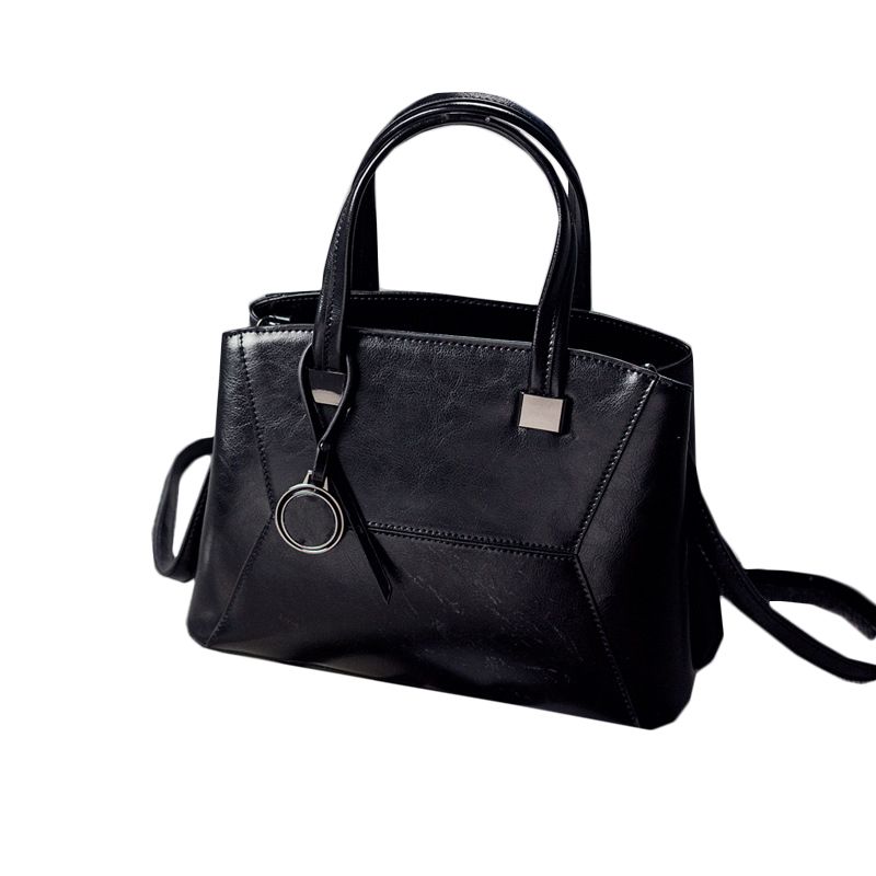 Geanta dama cu bareta pentru umar BTG - 1150, Piele Naturala ,Neagra