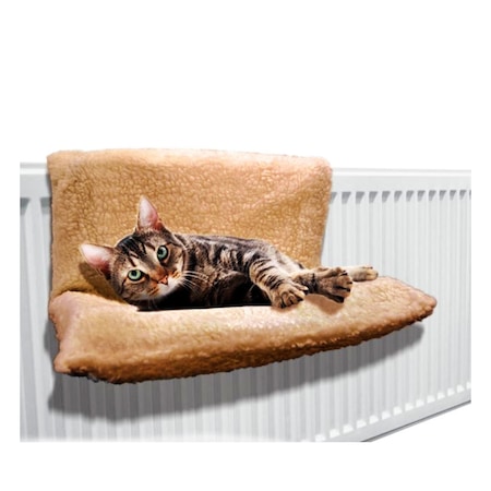 Висящо легло за котки, За радиатор, Бежово, 23 x 31 x 45 см