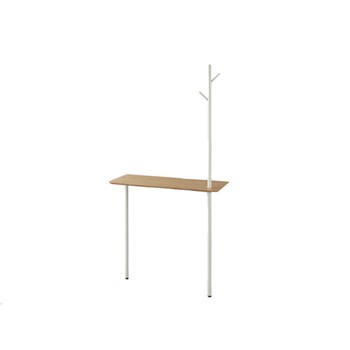 Cuier de haine Nathan, cu bara din otel si suport din lemn de stejar, Alb, dimensiune 160x30x80cm Cuier de haine Nathan, cu bara din otel si suport din lemn de stejar, Alb, dimensiune 160x30x80cm