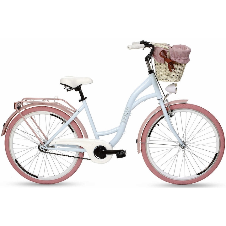 Goetze Colorus Női kerékpár 1 fokozat 26″ kerék 18” váz 155-180 cm magassag Kek/Rozsaszin