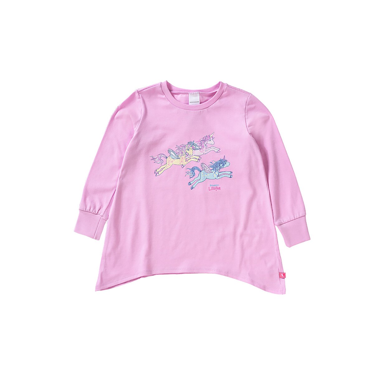 Bluza de pijama fete, Schiesser, roz, 128 cm, 7-8 ani