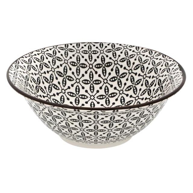 Set 6 Farfurii Felis, Negru / maro Portelan 15.5 cm