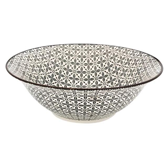 Set 6 Farfurii Felis, Negru / maro Portelan 25 cm