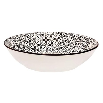 Set 6 Farfurii Felis, Negru / maro Portelan 20 cm Set 6 Farfurii Felis, Negru / maro Portelan 20 cm
