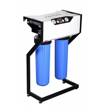 Sistem filtrare mecanica, AQUAPOINT, 2 carcase Big Blue 20″, manometre integrate si conectare multipla Sistem filtrare mecanica, AQUAPOINT, 2 carcase Big Blue 20″, manometre integrate si conectare multipla