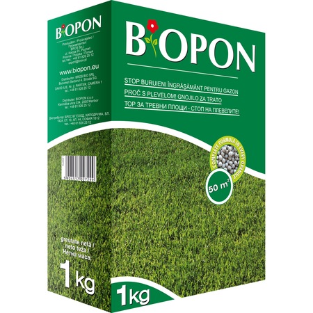 Pachet promo: Ingrasamant Gazon cu Buruieni Control 1 kg Biopon + Capcana cu lipici anti gandaci, Pest-X-Defend, momeala inclusa, gata de utilizare, set 5 bucati