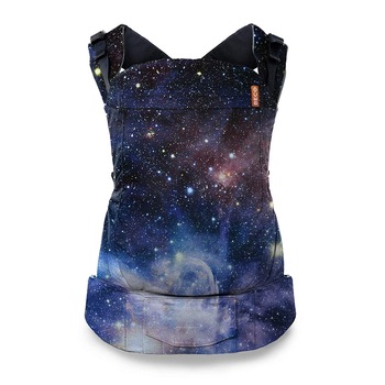 Marsupiu Toddler Carina Nebula, Beco, Bumbac, Albastru cu imprimeu, 1+ ani Marsupiu Toddler Carina Nebula, Beco, Bumbac, Albastru cu imprimeu, 1+ ani