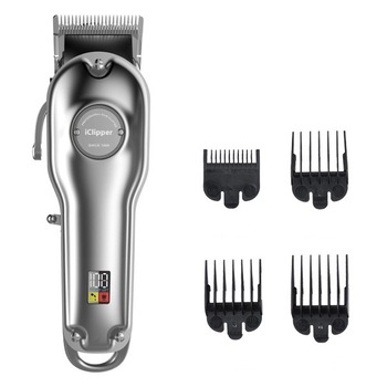 Aparat de tuns profesional, IClipper K6S, baterie lithium 2500mAh, autonomie 300 de minute, afisaj digital, lama din otel inoxidabil Aparat de tuns profesional, IClipper K6S, baterie lithium 2500mAh, autonomie 300 de minute, afisaj digital, lama din otel inoxidabil