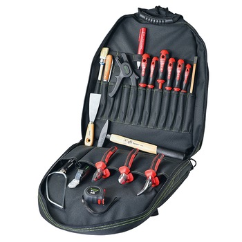 Rucsac scule BackpackPro Basic plus, Haupa, 19 piese, 1000V Rucsac scule BackpackPro Basic plus, Haupa, 19 piese, 1000V