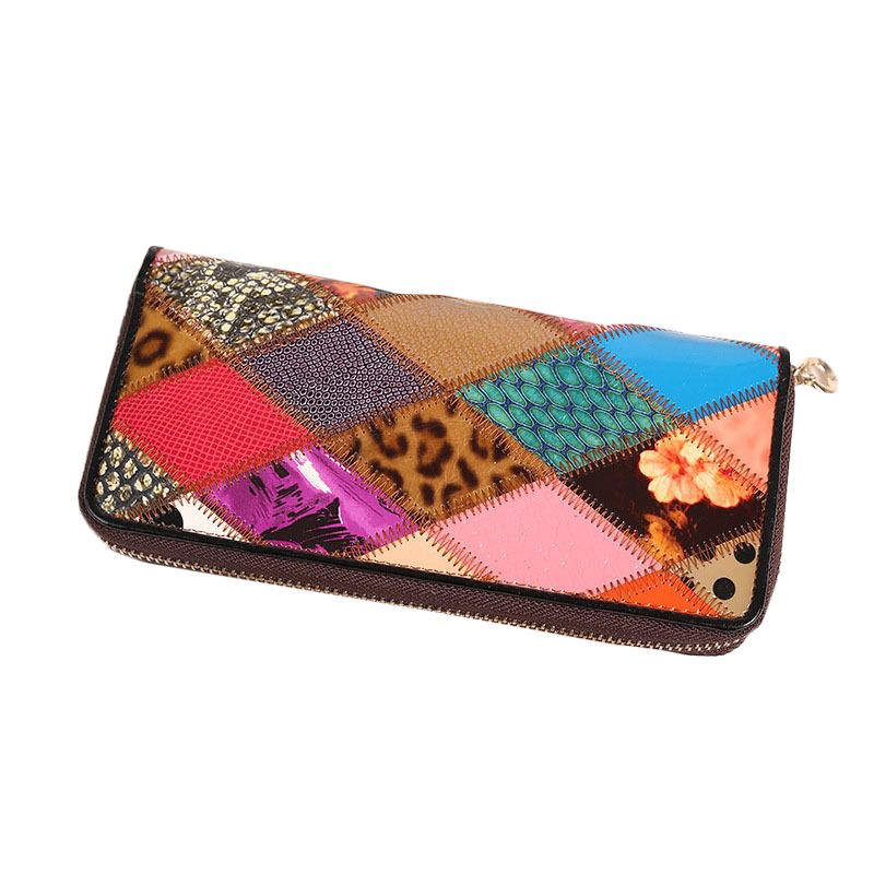 Portofel dama BTG-1154, piele naturala,multicolor