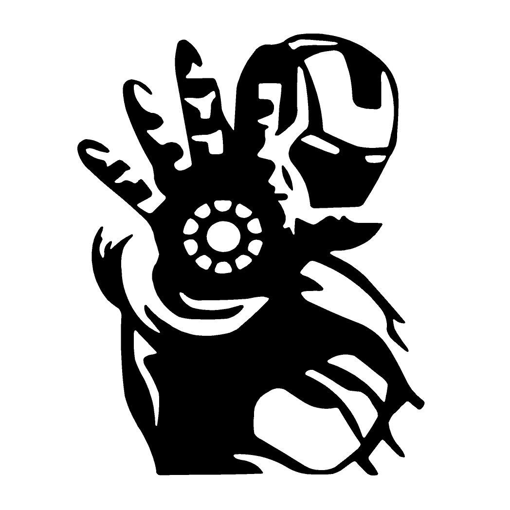 Sticker decorativ perete / geam Iron Man, 18x25cm