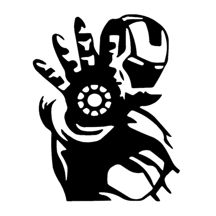 Sticker decorativ perete / geam Iron Man, 18x25cm