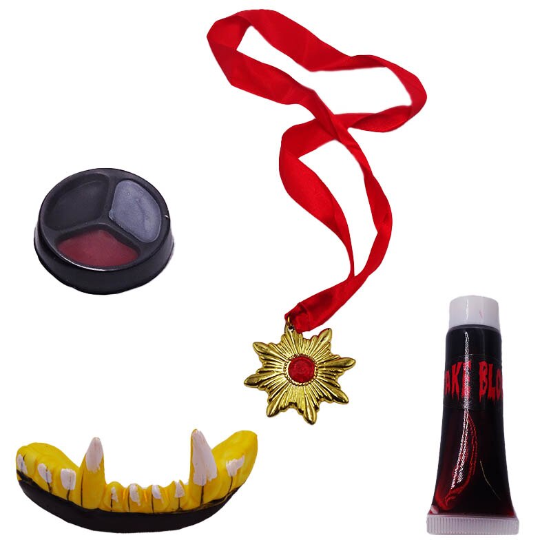 Pachet machiaj Vampir cu dinti falsi, sange fals si altele