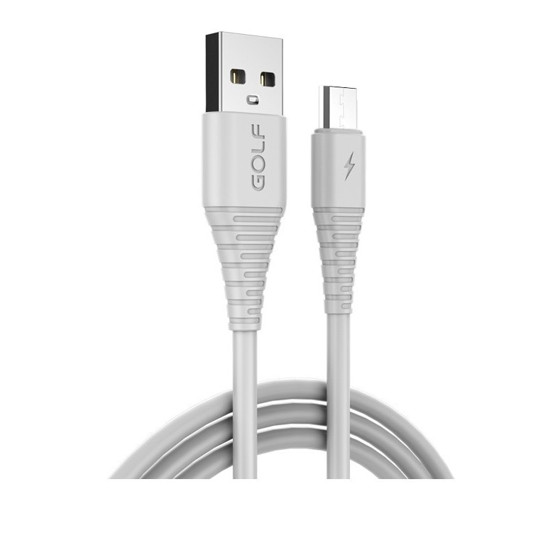 Cablu Golf USB la microUsb Alb GC-64M