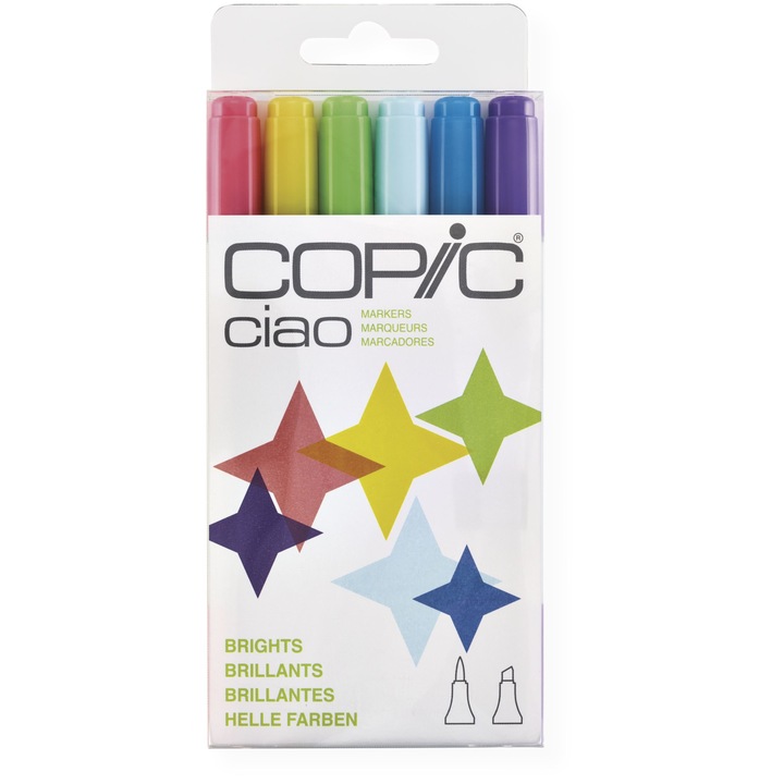 Маркери Copic Ciao Brights, 6 броя