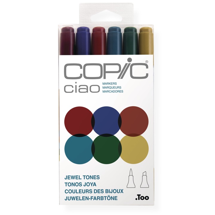 Маркери Copic Ciao Jewel Tones, 6 броя