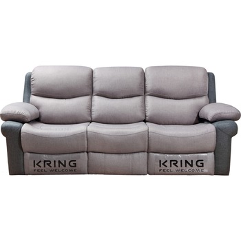 Canapea Kring Armada, 2 reclinere si 3 trepte de confort, stofa, bej, 220 x 98 x 100 cm, gri inchis / gri deschis Canapea Kring Armada, 2 reclinere si 3 trepte de confort, stofa, bej, 220 x 98 x 100 cm, gri inchis / gri deschis