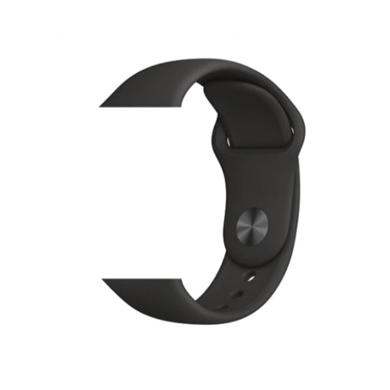 Curea Compatibila Apple Watch Seria 1, 2, 3, 4, 5, 6 de 42 sau 44mm Silicon Neagra Bratara