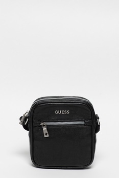 Guess, Geanta crossbody de piele ecologica Scala, Negru Guess, Geanta crossbody de piele ecologica Scala, Negru