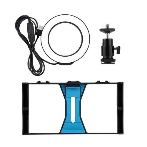 Set Accesorii Puluz Platforma Vlog Z, Lampa, LED, Negre