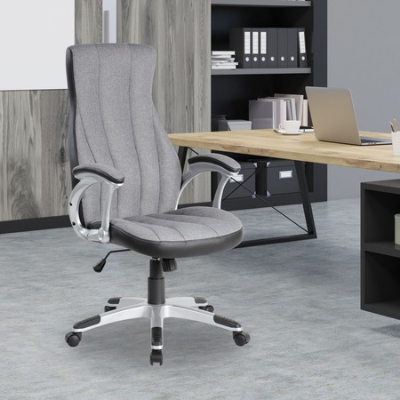 Scaun de birou Kring Billy, material textil, Gri
