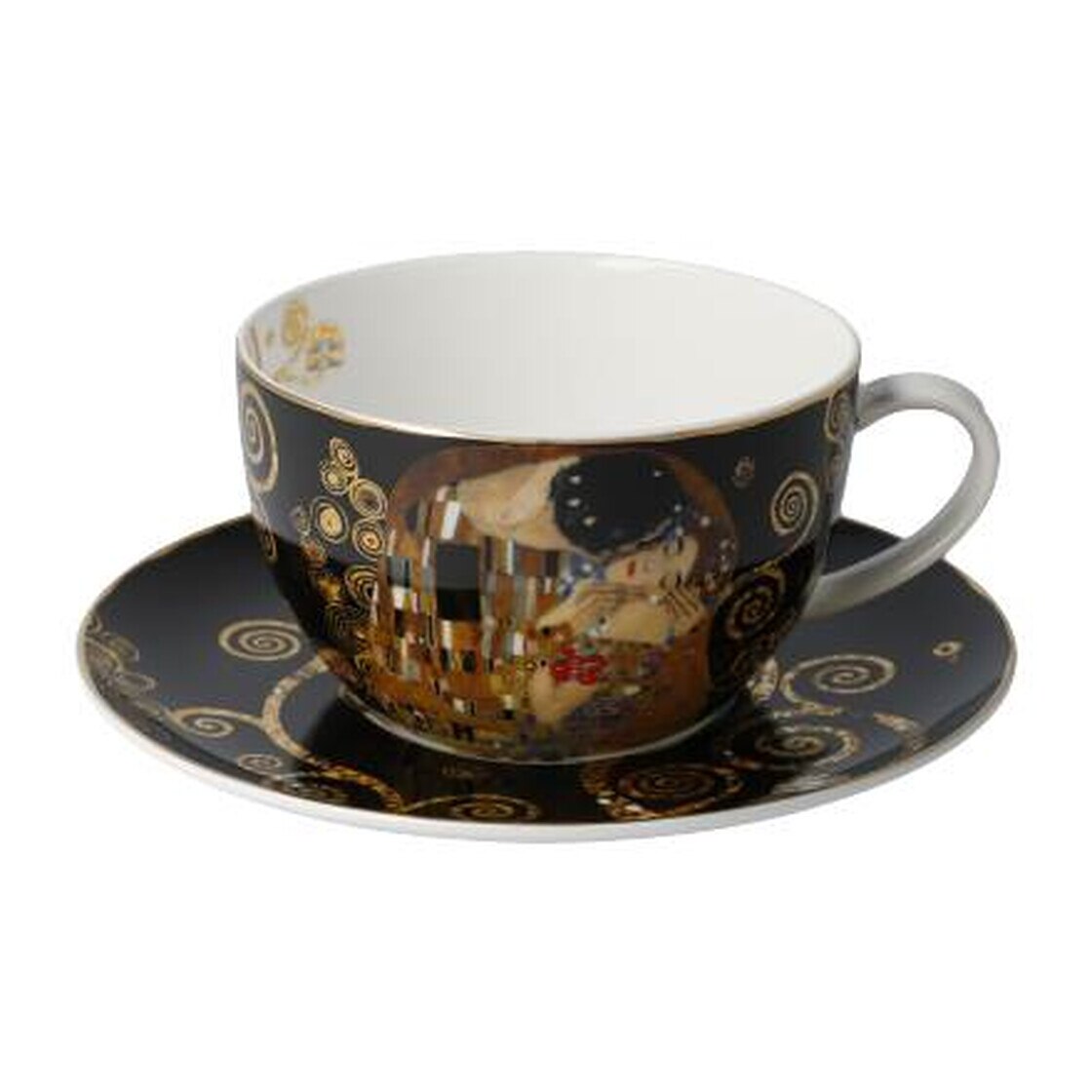 Set ceasca pentru cappuccino 500 ml cu farfurie, The Kiss, Goebel