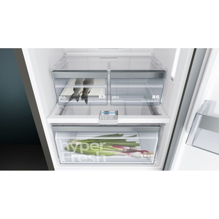 Combina frigorifica SIEMENS iQ500 KG39NAXDB, A+++, NoFrost, 366 l, 203 cm, inox negru