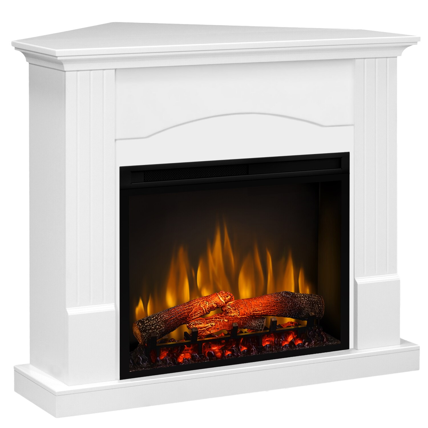 Semineu Nisa Alb drept/colt - cu focar 3D Dimplex XHD28 si sunet