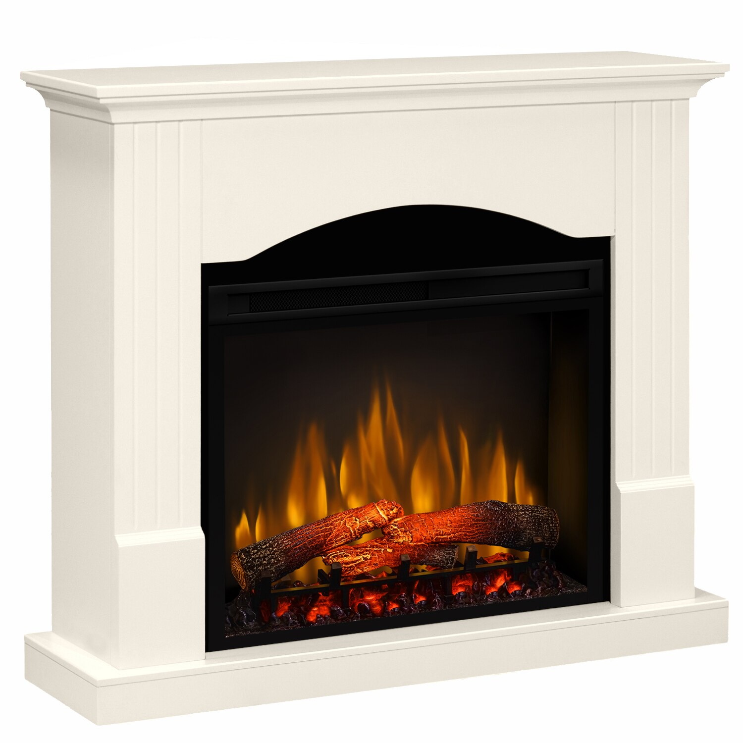 Semineu Nisa Vanilla/Negru - cu focar 3D Dimplex XHD28 si sunet