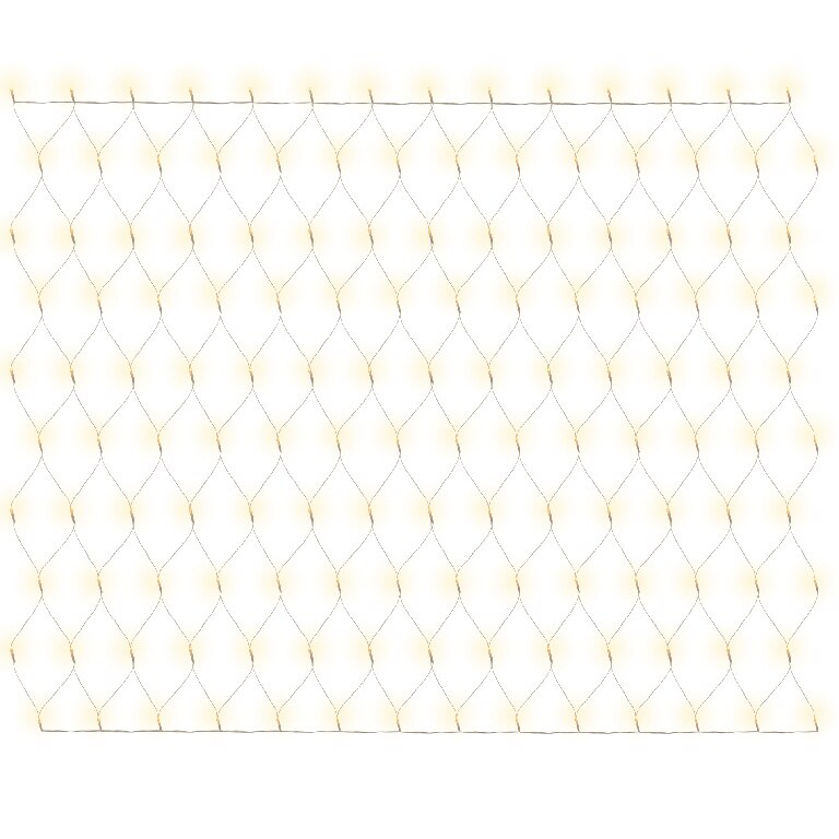 Plasa de lumini cu LED integrat alb cald, 140 de lumini pe 2000 x 1500 mm, multiple functii de iluminare, IP44