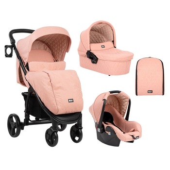 Carucior 3 in 1 Madrid Pink Melange 2020 Carucior 3 in 1 Madrid Pink Melange 2020