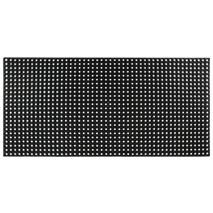 Covoras de usa intrare, vidaXL, Cauciuc, 16 mm/100 x 200 cm, Negru