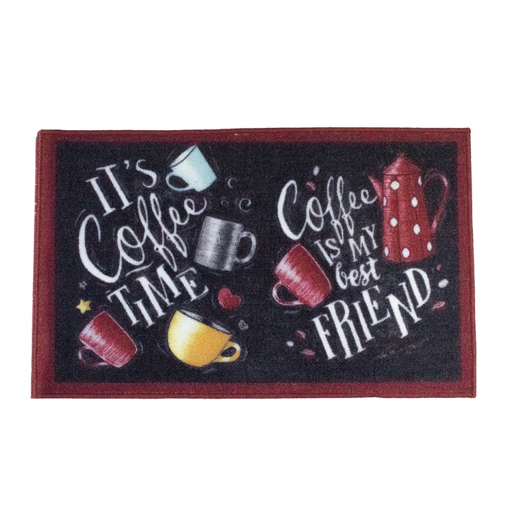 Кухненски килим SAM Art 3, 65x135 см, дебелина 3,5 мм, 1000гр/м2, 100% полиамид, гръб от латекс, модел Coffe Time