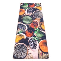 Covor bucatarie Brill Large Spoons , 80x200 cm , grosime 2.5 mm, tip printed, poliester, lavabil, antiderapant, gramaj 1000g/mp , model linguri mari