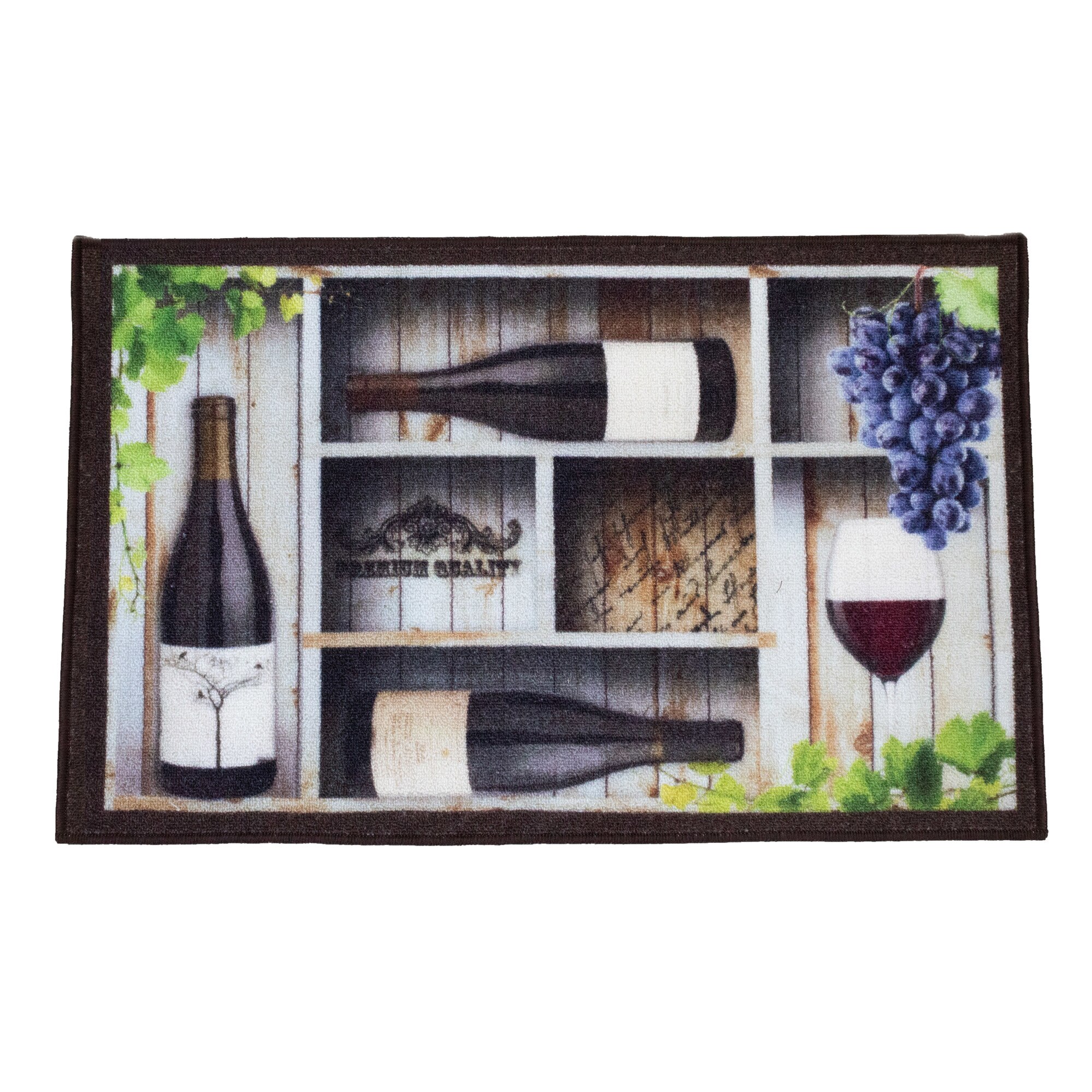 Covor bucatarie SAM Art 3 , 80x150 cm, grosime 3.5 mm, 1000g/mp, 100% poliamida, suport latex, model Wine Box