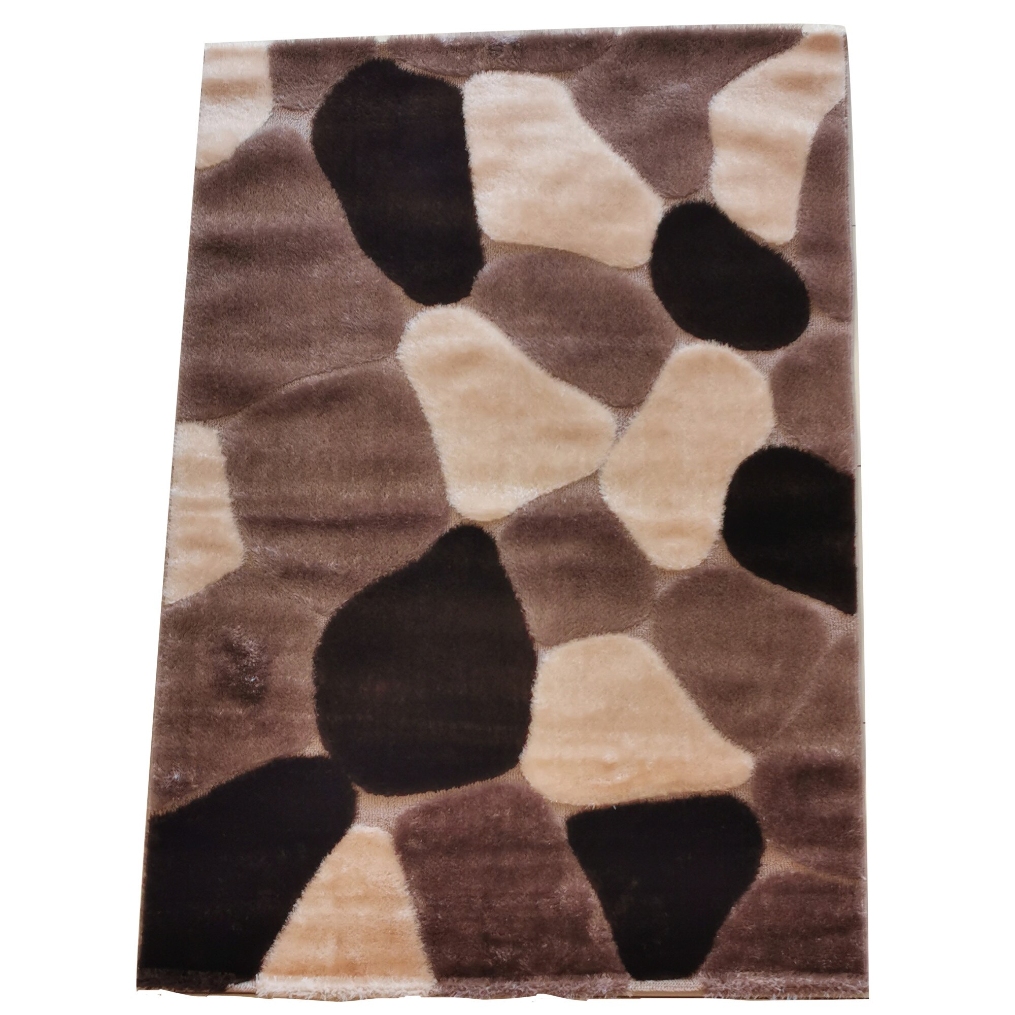 Covor Karacahan Vis P6137A Vizon/ Brown, 230X160 cm, poliester, modern, 30 mm inaltime fir