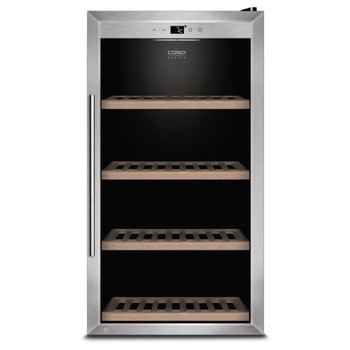 Racitor de vin Caso Germany, WineSafe 75, capacitate 75 sticle, tehnologie compresor, usa anti-UV, silentios, temperatura ajustabila, sistem anti-vibratii, rafturi detasabile, control touch, negru/inox Racitor de vin Caso Germany, WineSafe 75, capacitate 75 sticle, tehnologie compresor, usa anti-UV, silentios, temperatura ajustabila, sistem anti-vibratii, rafturi detasabile, control touch, negru/inox