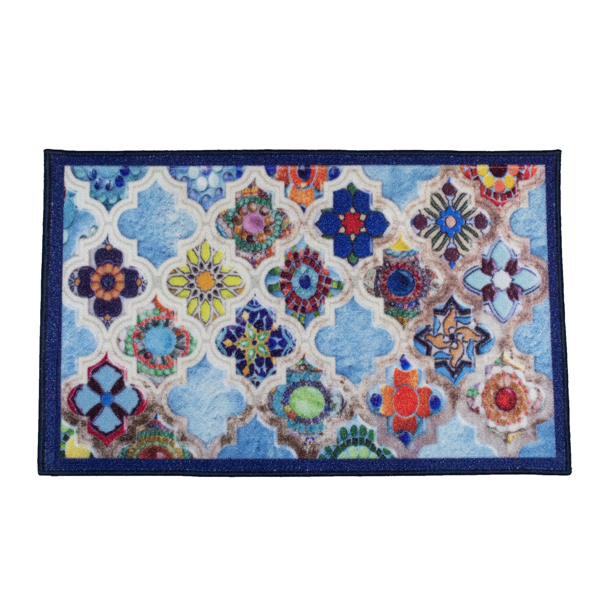 Covor bucatarie SAM Santos Art 3 , 60X90 cm, grosime 3.5 mm, 1000g/mp, 100% poliamida, suport latex, model Mozaic